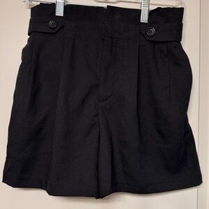 NWT Banana Repulic 5" dress shorts womens size 2 paperbag elastic waist black